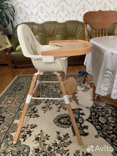 Стул детский для кормления из дерева evolu 2+1