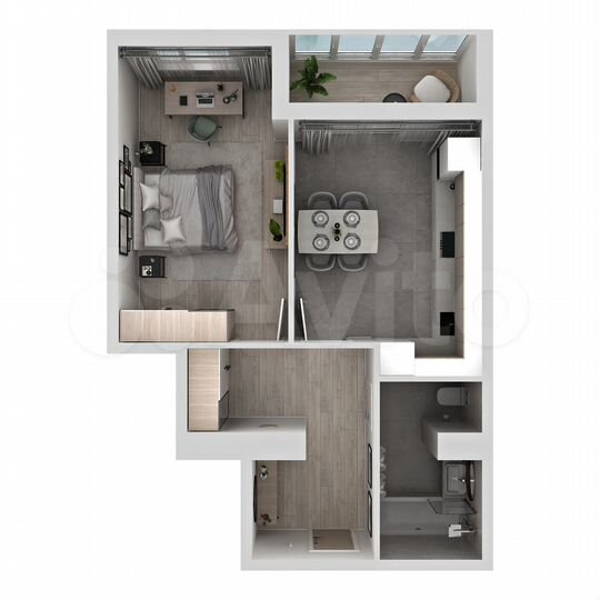 1-к. квартира, 46,2 м², 4/9 эт.