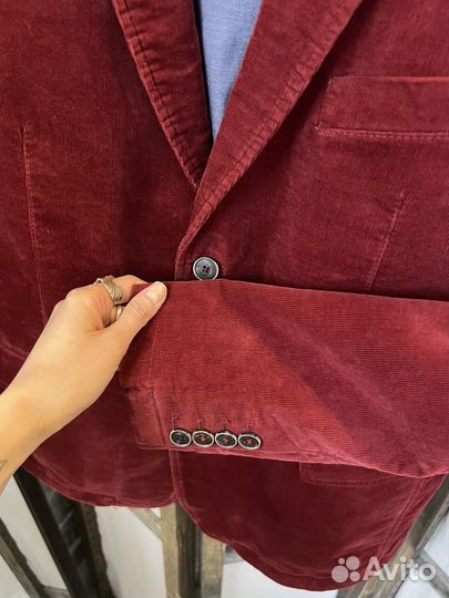 Вельветовый пиджак цвет бордо марсала оверсайз