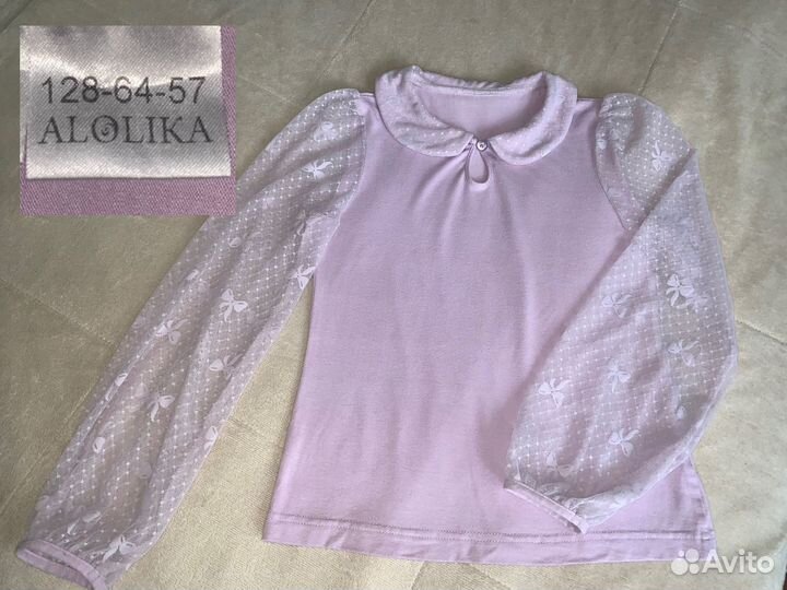 Блузки Школьные для девочки р128