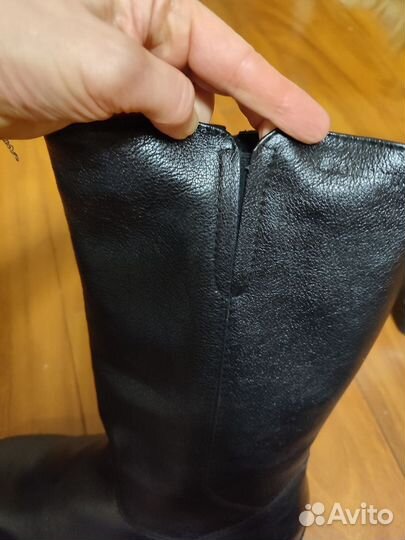Сапоги кожаные зимние 39 40 р новые