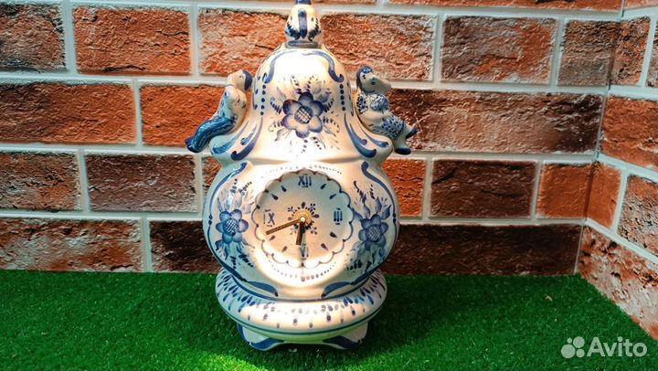 Z.0741 Каминные часы Гжель