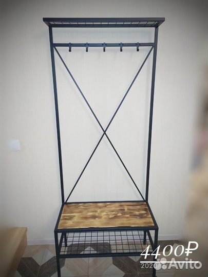 Вешалка,банкетка кованая