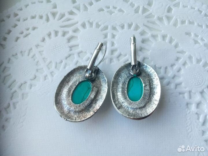 Бижутерия браслет, кулон, серьги бирюза