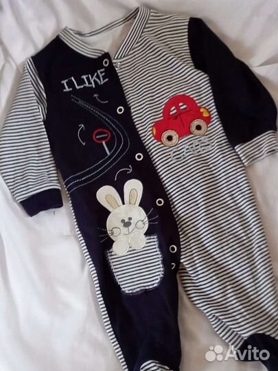 Много вещей для мальчика от рождения до 6 мес