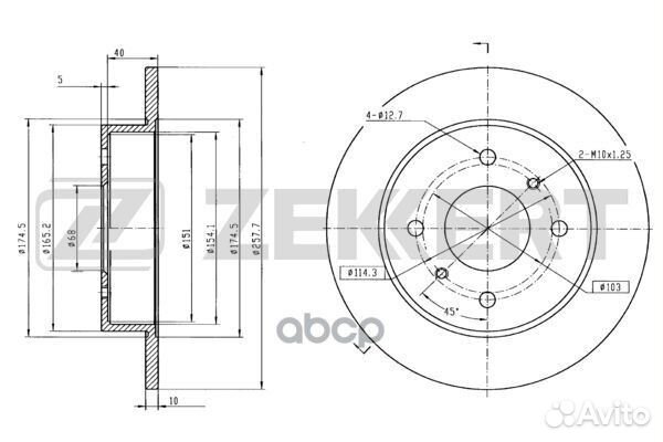 Диск торм. зад. Nissan Almera (N16) 00- Primer