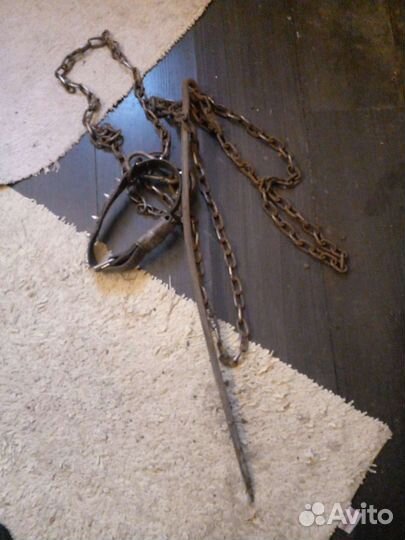 Цепь 8 для собаки в комплекте вертлюк и ошейник