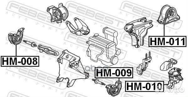 Опора двигателя HM-011 HM-011 Febest