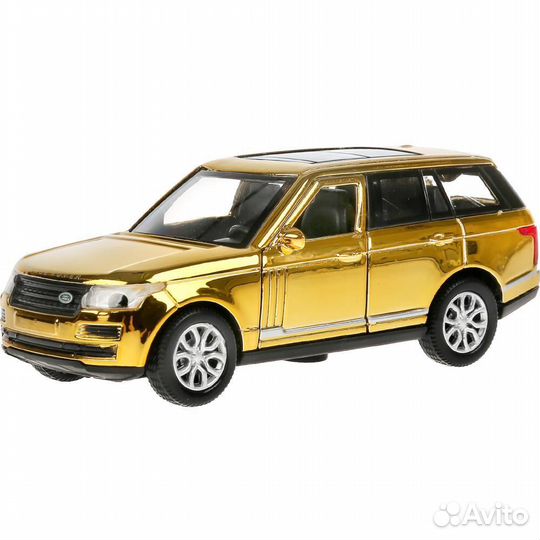 Машина Range Rover Vogue 12 см хром золотистый металл инерция Технопарк vogue-12CH-GD