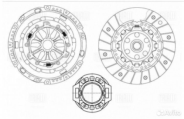 Сцепление в сборе (с механической муфтой) trialli