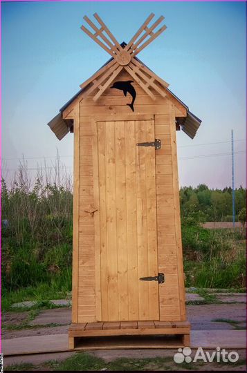 Уличный туалет деревянный HME564