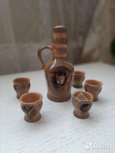 Графин и стопки Гжель. Новый