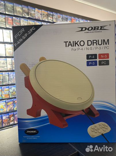 Барабан PS4/PS3/NS/PC 4 in 1 Taiko Drum TP4-0409 D