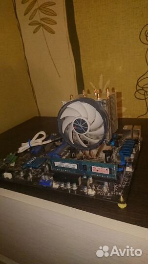 Материнка,процессор,кулер,12гб оперативки