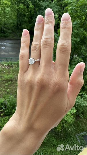 Серебряное кольцо с фианитом Sunlight