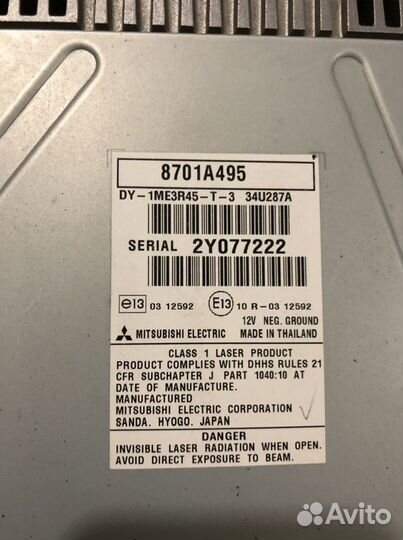 Штатная магнитола mitsubishi outlander 3