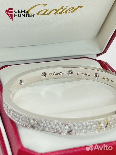 Браслет Cartier love с бриллиантами