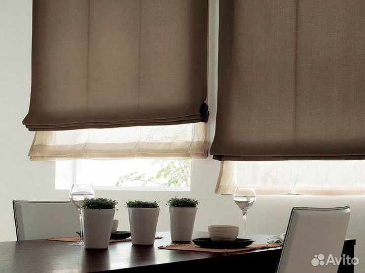 Двойная римская штора на заказ