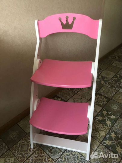 Новый детский растущий стульчик роз-й для девочки