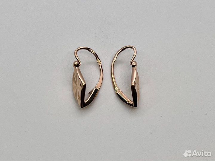 Золотые серьги 583 пробы СССР