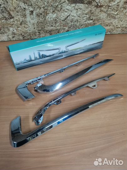 Молдинги переднего бампера Лада Гранта FL, Хром