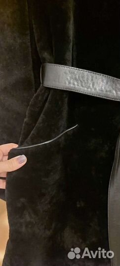 Шуба мутоновая с капюшоном