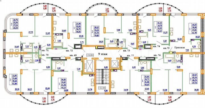 1-к. квартира, 41,7 м², 9/11 эт.