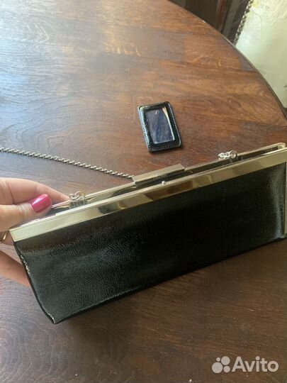 Клатч, сумочка calvin klein лаковая кожа