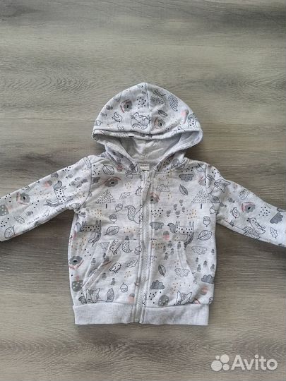 Кофта на молнии для девочки 92