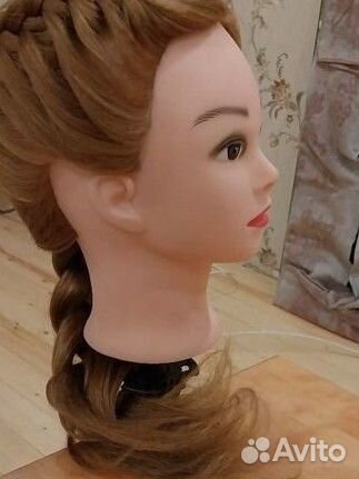 Голова манекен с натуральными волосами