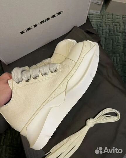 Rick Owens Abstract Jumbo Low White