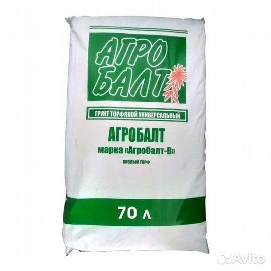 Грунт (торф, кислый торф) Агробалт земля садовая