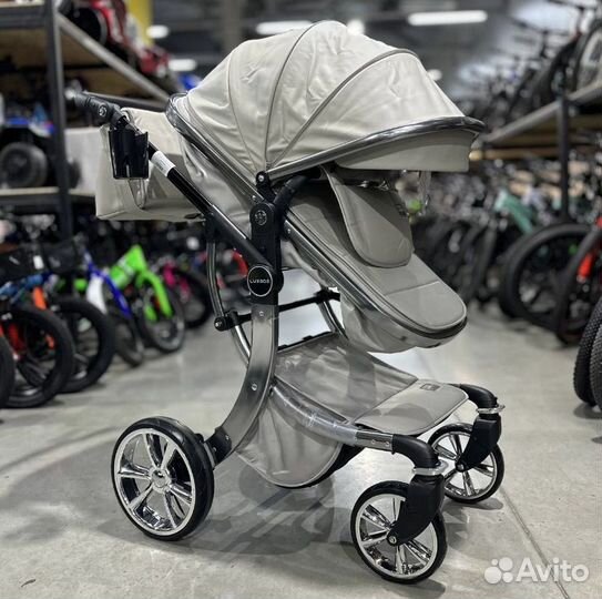 Коляска 2в1, экокожа Darex NEW