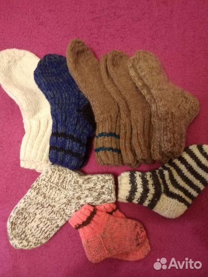 Носки шерстяные мужские, женские, детские