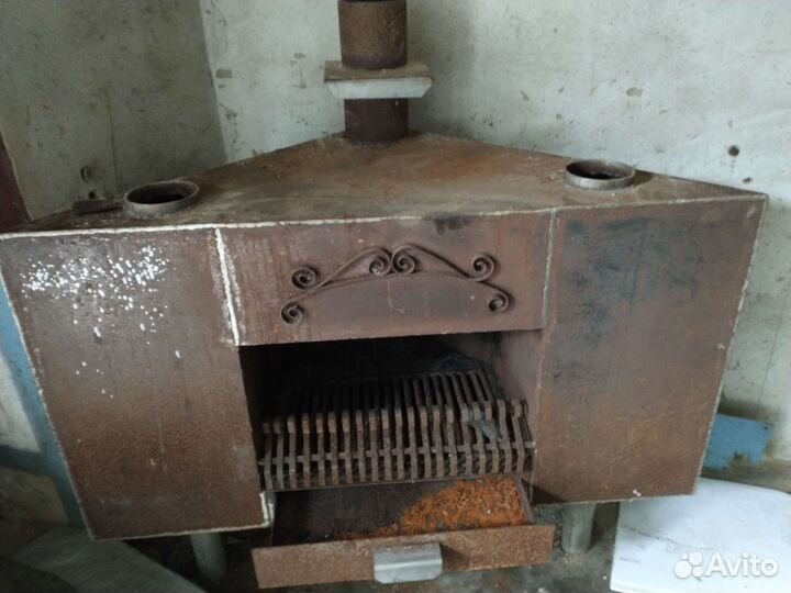 Печка буржуйка с камином