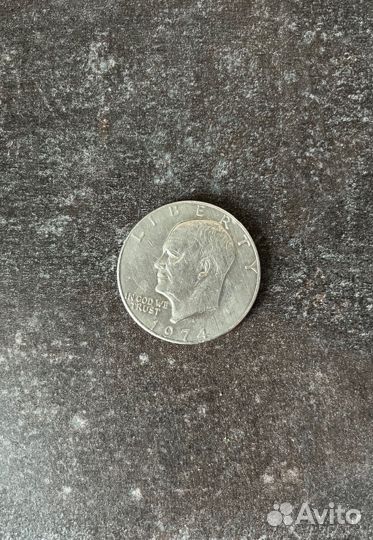 Монета 1 доллар 1974