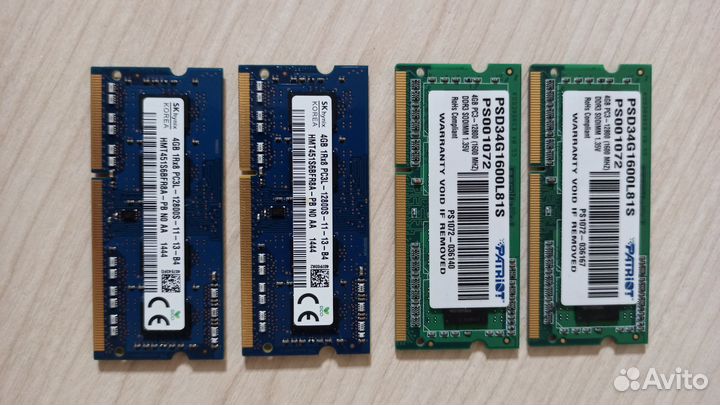 Оперативная память sodimm ddr3 4 gb для ноутбука