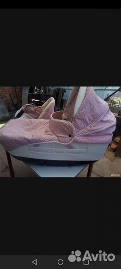 Розовая Коляска 2 в 1