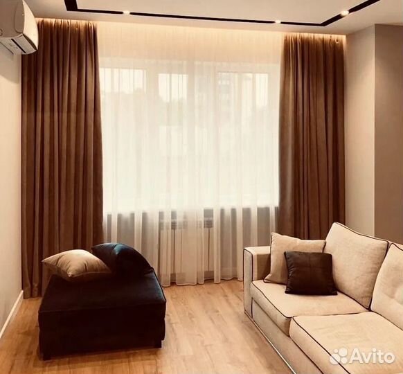 Штора из вуали молочного цвета 600х290