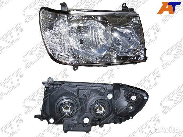 Фара Toyota Land Cruiser (J100) 05-07 (Справа/ Галоген/ С электрокорректором)