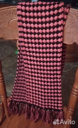 Шарф эмо вязаный теплый