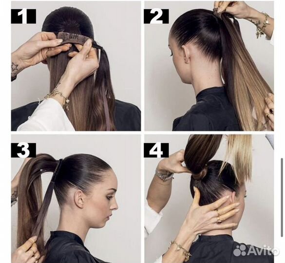 Волосы на заколках Новые