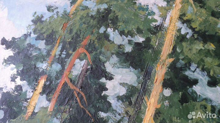 Картина маслом Лес (по мотивам Шишкина) оргалит
