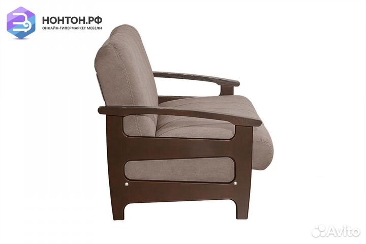 Диван книжка Омега бежевый / венге