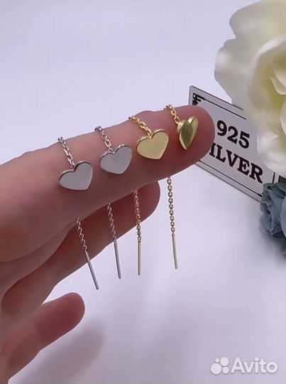 Серьги серебро