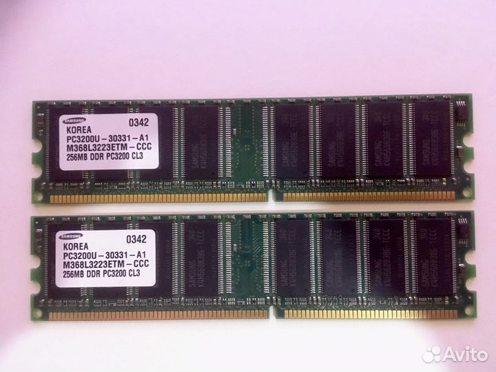 Оперативная память Samsung 256MB DDR
