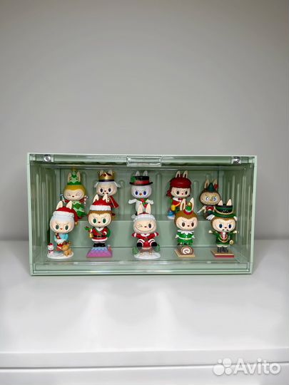Бокс витрина для фигурок Pop Mart зеленый
