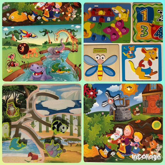 Деревянные игрушки - рамки вкладыши