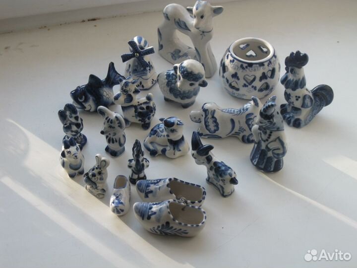 Гжель Фигурки Посуда