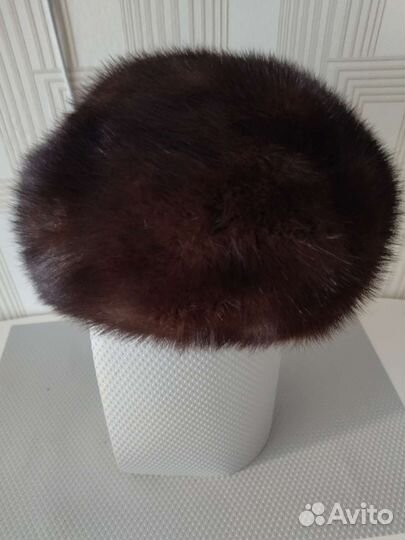 Берет женский норковый мягкий